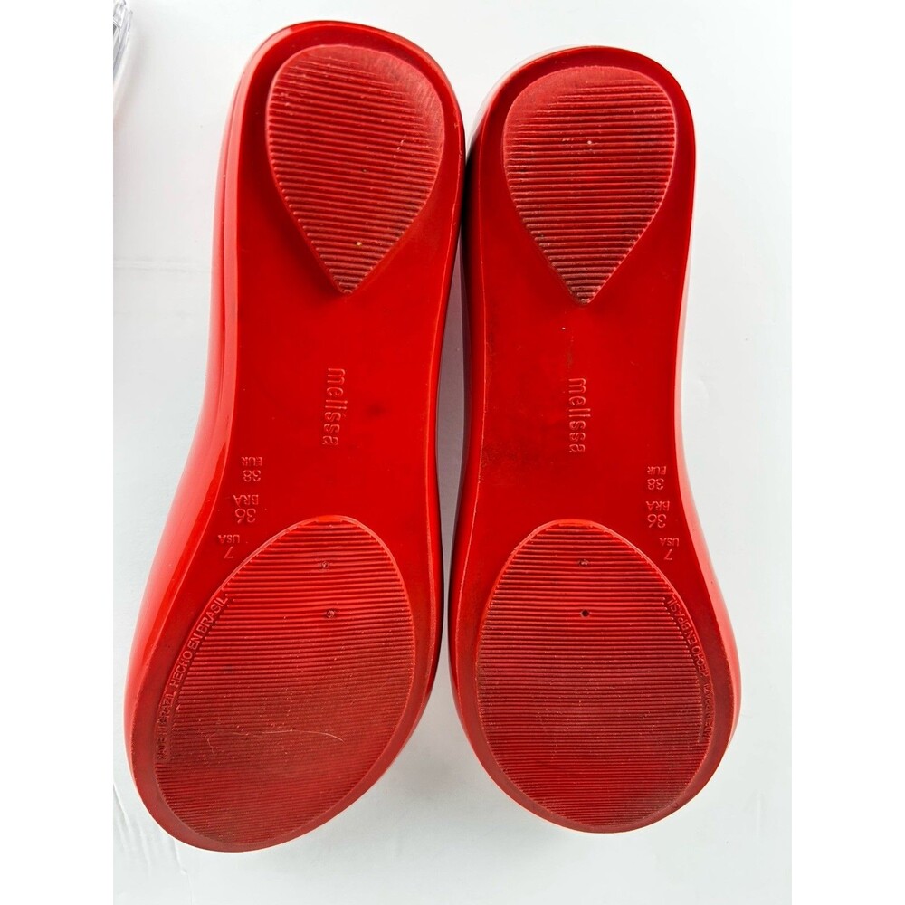 Vivienne Westwood Anglomania + Melissa Ballet Flats Red Size 7 jelly Orb Y2k - Picture 8 of 8